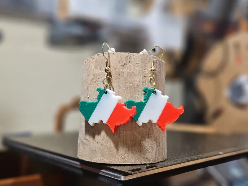 Michoacan Mexican Flag Earrings