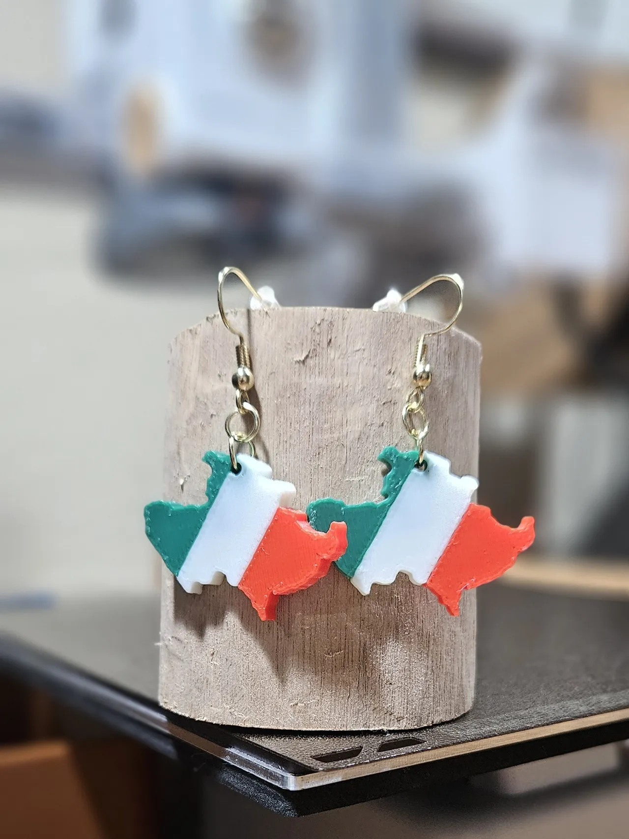 Michoacan Mexican Flag Earrings view 2