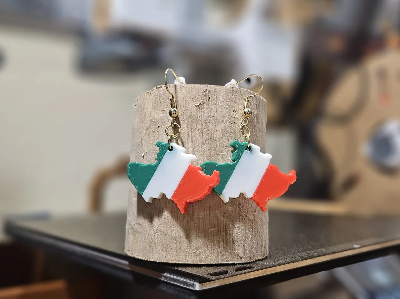 Michoacan Mexican Flag Earrings view 3