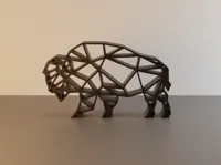 Bison / Buffle géométrique low poly — photo 1