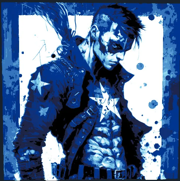 Punk style captain America