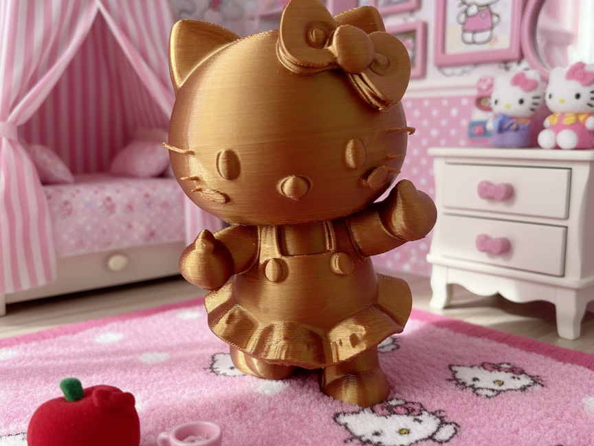 Figurine Hello Kitty 8 cm – Salopette Rouge à Pois