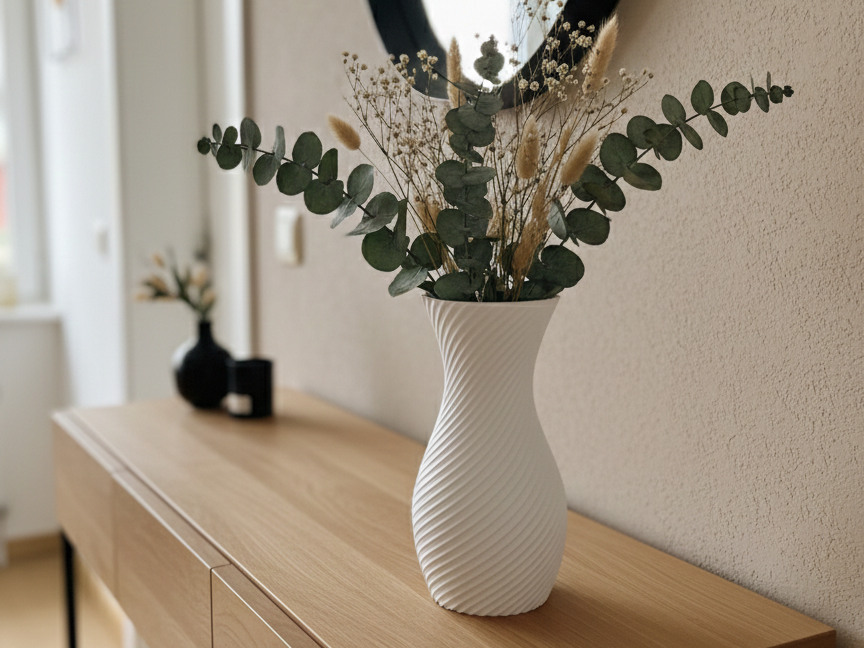 Modern Spiral Vase - Jarrón moderno espiral