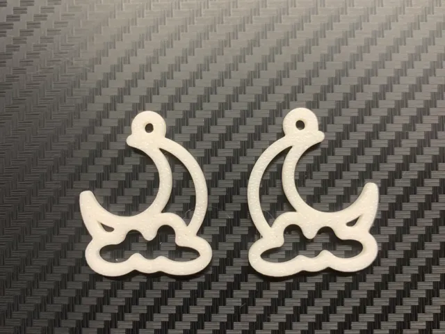 moon and cloud earrings