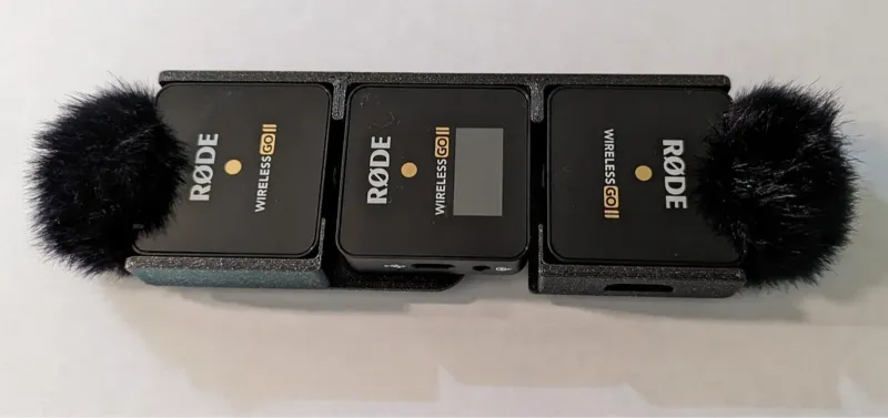 Wireless GO II storage clip with charge ports