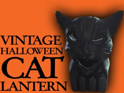 Vintage Cat Lantern
