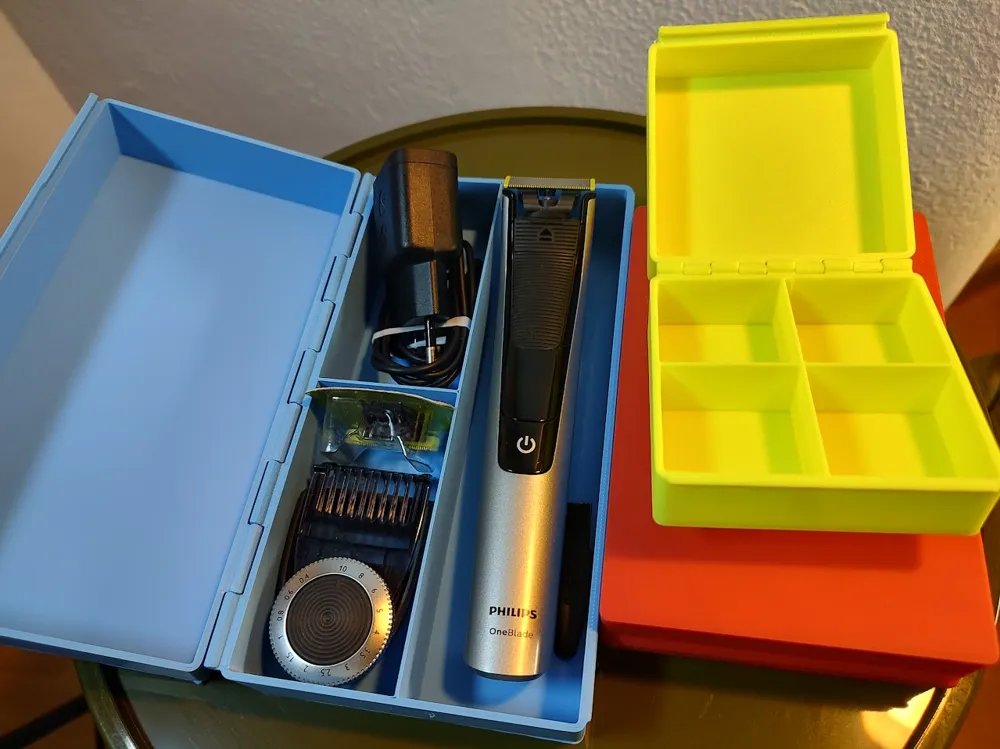 Box with hinged cover and customizable cells by BuildByte3D MakerWorld