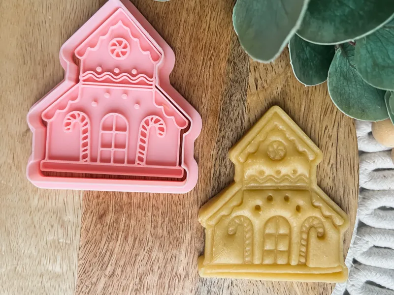Christmas house Cookie cutter + Stamp