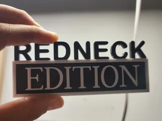 Redneck Edition Car Emblem