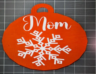 Mom flat Ornament with snowflake