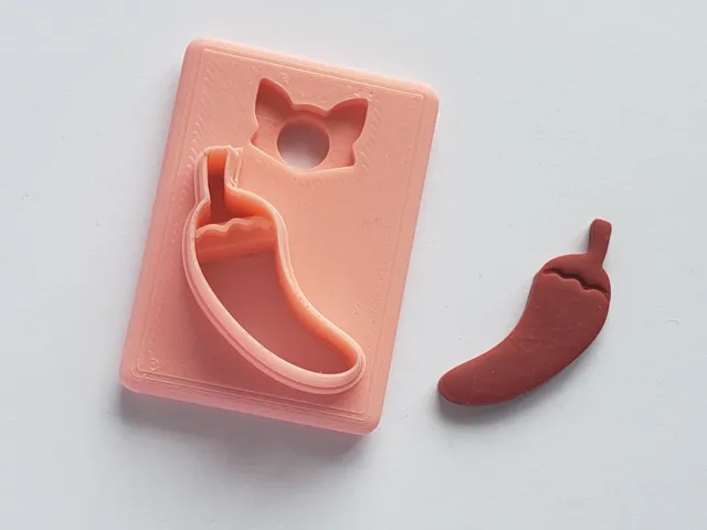 Jalapeno Chili Pepper Polymer Clay Earring Cutter