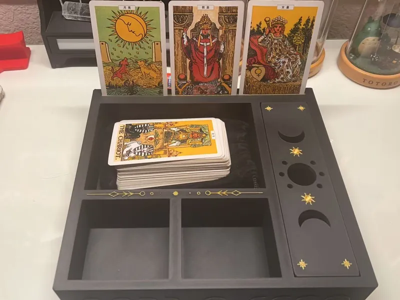 Tarot box - with extra storage and card holder