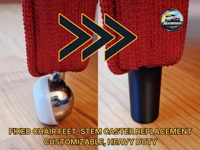 Fixed Chair Feet/Stem Caster Replacement/Scalable