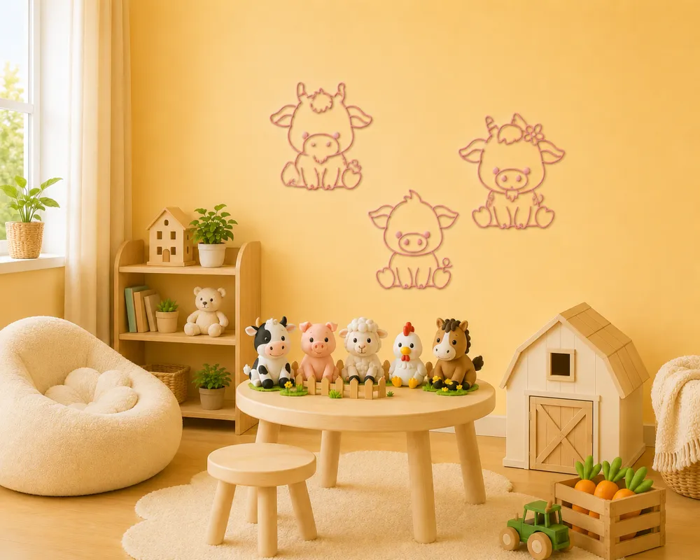 Wall art : Pig frame - Free 3D Print Model - MakerWorld