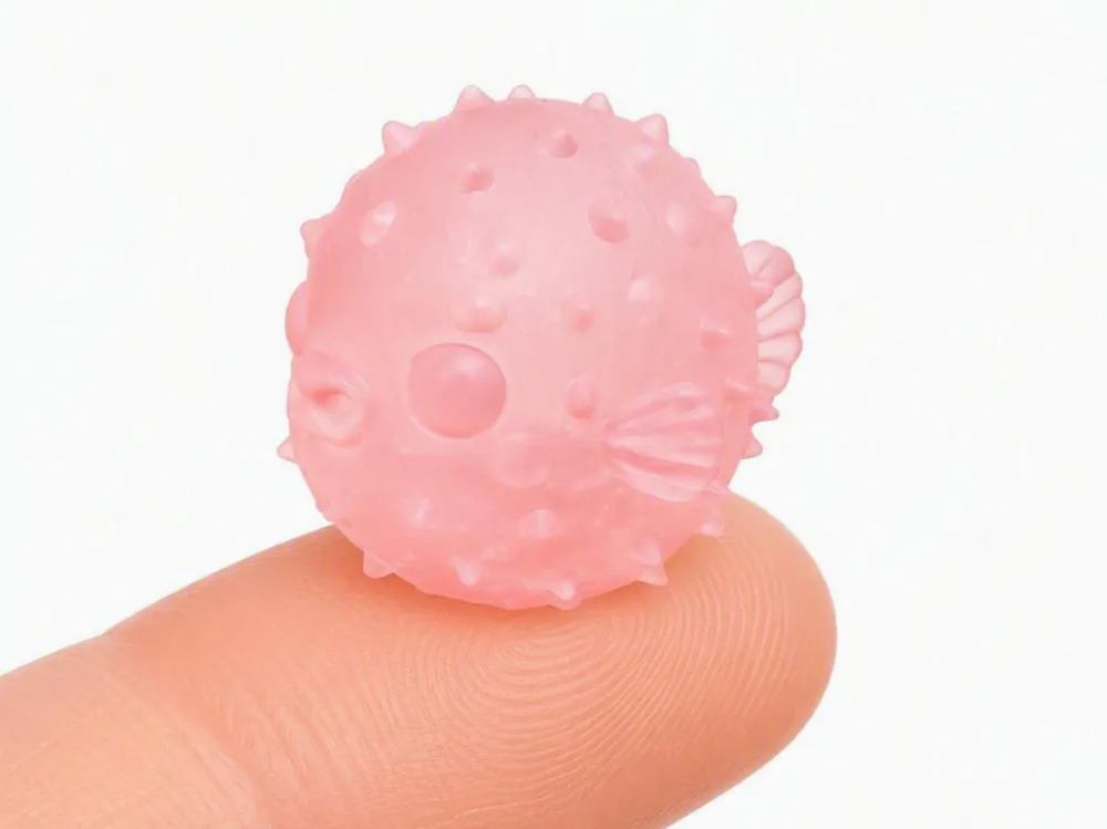 Letrero o emblema decorativo: Blob Chubby Animal Series - #94 Pufferfish. Referencia del modelo original.