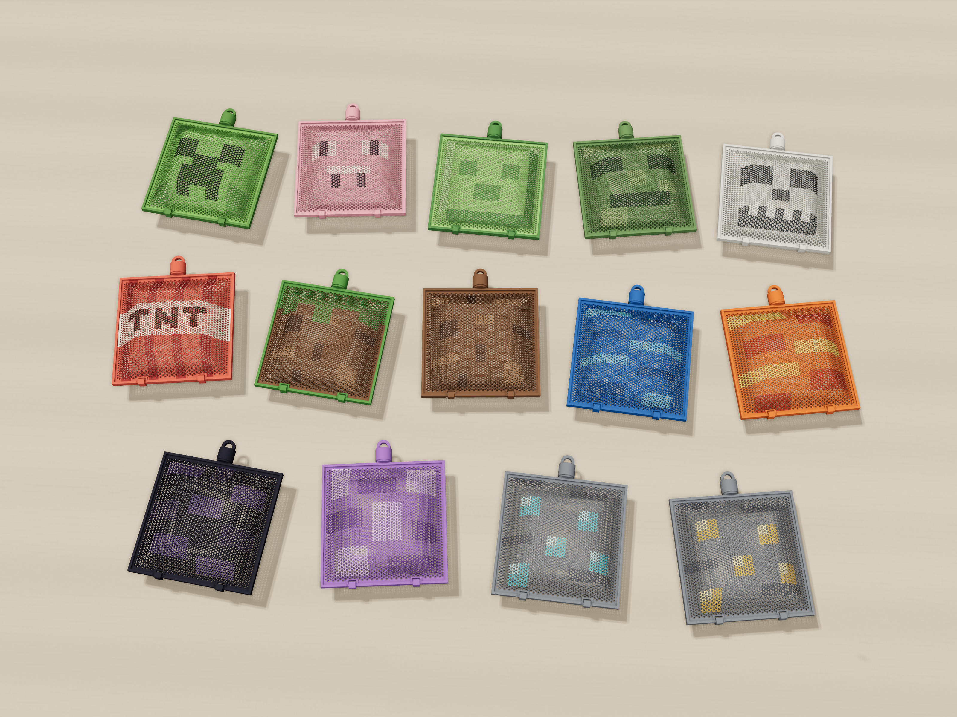 Minecraft Thermoformed Containers - 14 Designs - 1