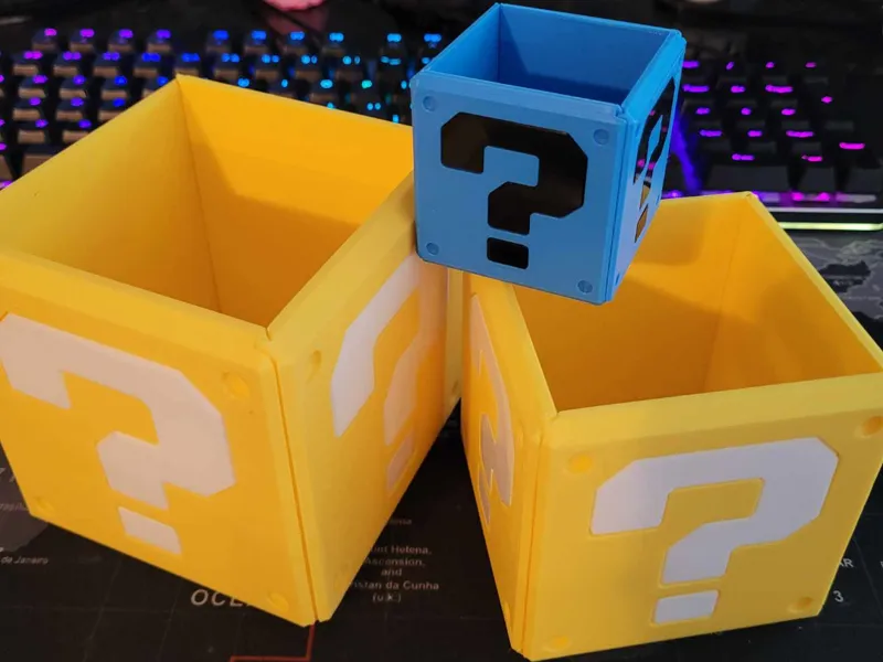 Pressure Fit Mario Question Block Planter