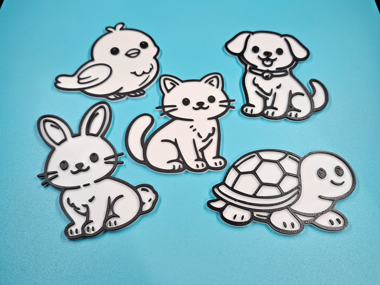 Household pets DIY coloring or play doh mold