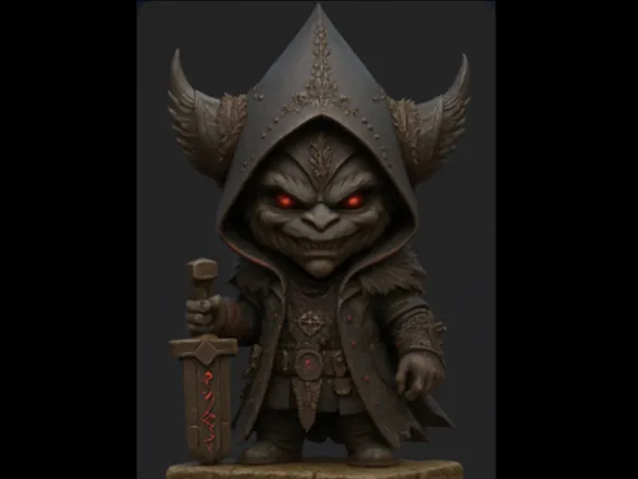 D&D/Chibi-Dämon-Krieger