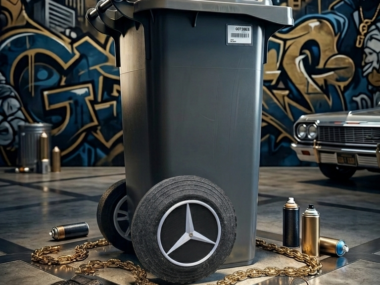 Mercedes Mülltonne Felge Radkappe