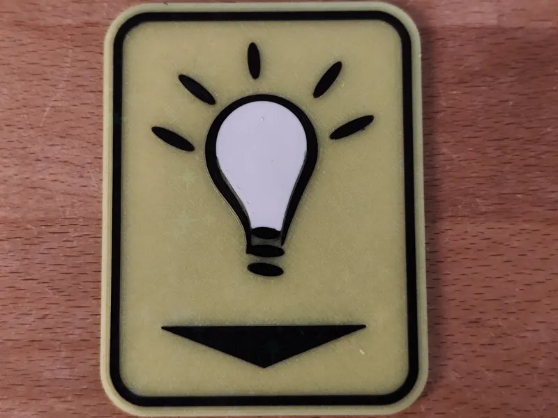 Schild für Lichtschalter