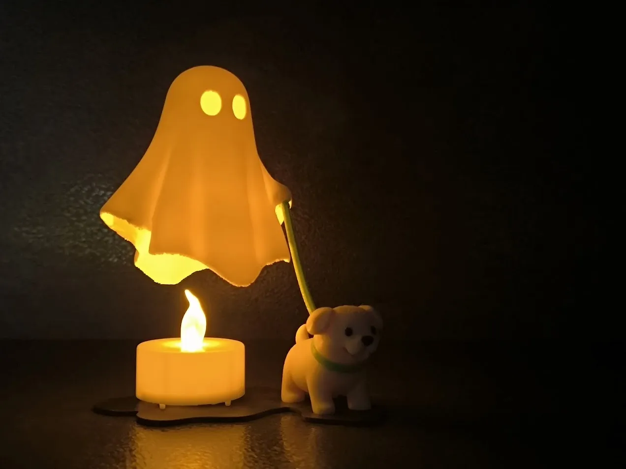 Ghost with a dog on a walk view 2