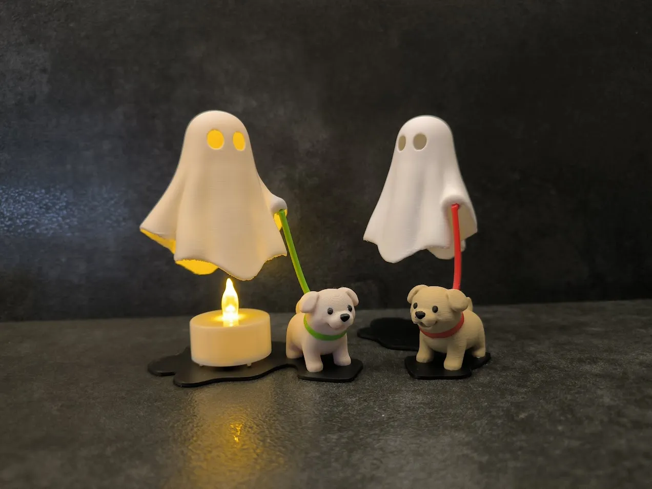 Ghost with a dog on a walk view 3