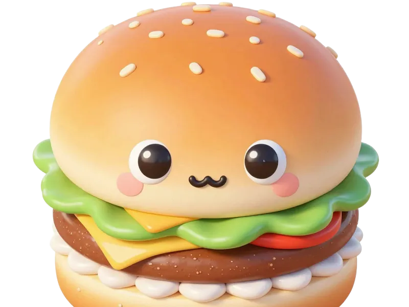 Hamburguersa estilo kawaii