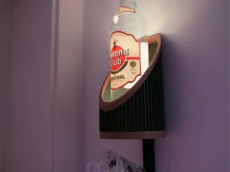 Wall mounted whisky/Liqour Display with Glasholder