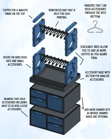 Organizador: Modular Desk Goose Closet — vista de referencia 3