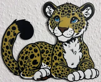 Cute Leopard - 2D Wallart
