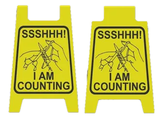 Knitting "SSSHHH I am Counting" Wet Floor Sign