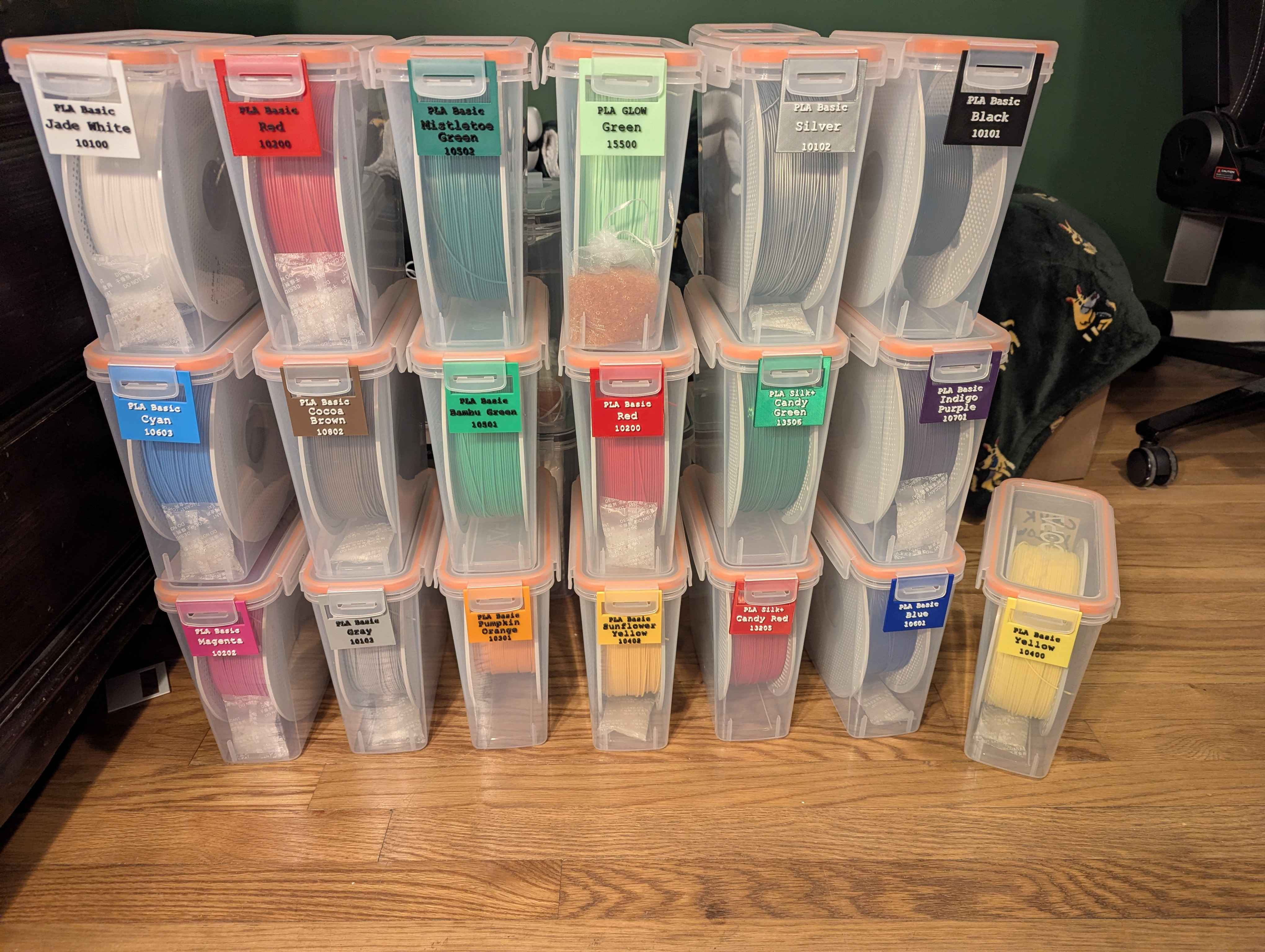 Miniatura 1 do modelo 3D Filament Storage Labels