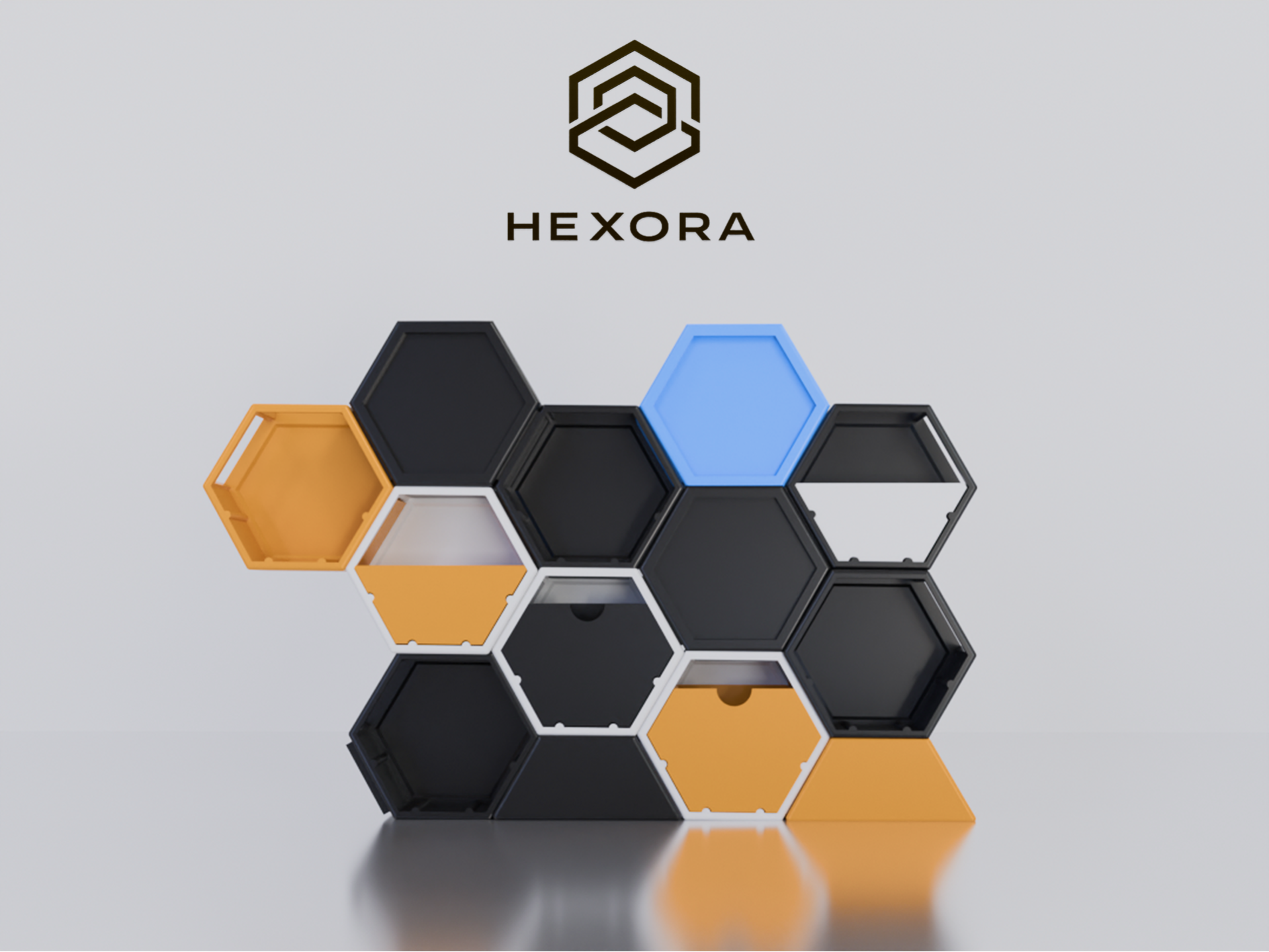 Hexora – Modular Hexagonal Office Desk Organizer