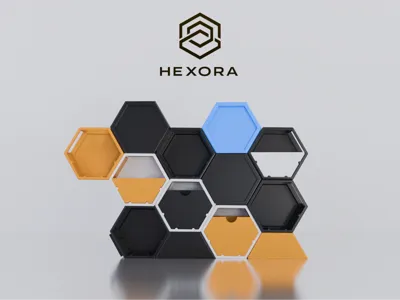 Hexora – Modular Hexagonal Office Desk Organizer