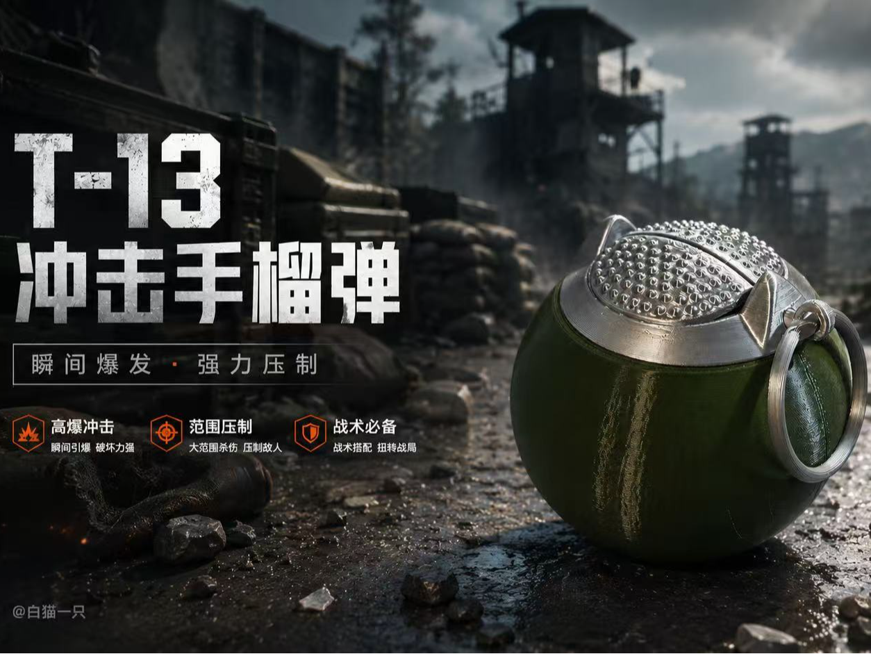 暗区突围手榴弹摔炮精灵球（已拆件无需ams）