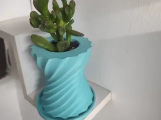 Tall Spiral Twist Vase