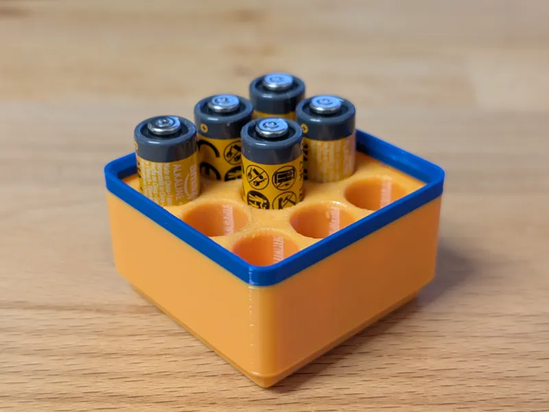 Gridfinity 1x1 tray for A23 batteries