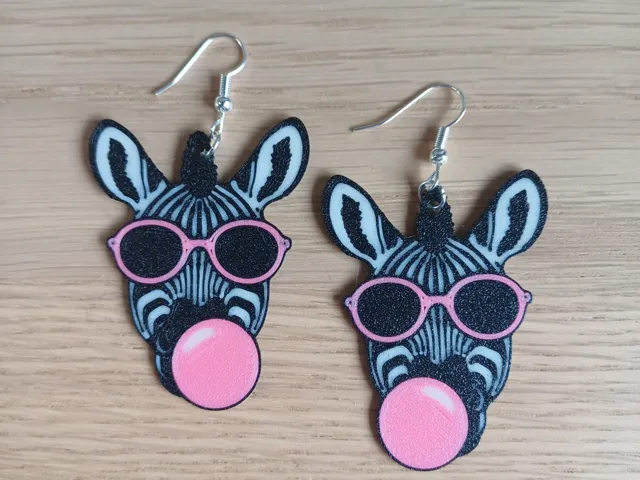 Zebra earrings