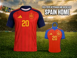 Spain  2026 FIFA Jersey Keychain and Necklace