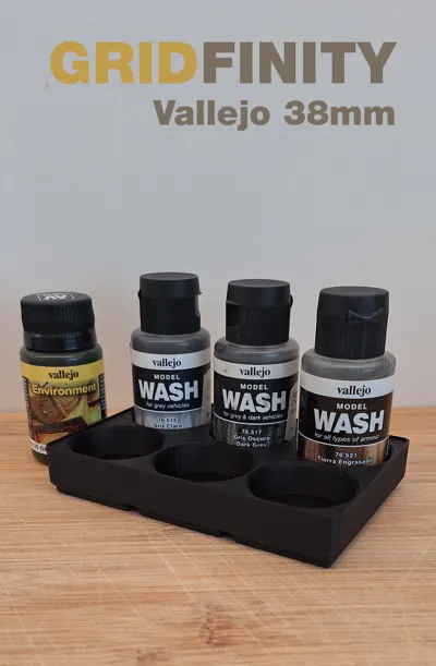 Gridfinity - Vallejo 38mm bottle holder