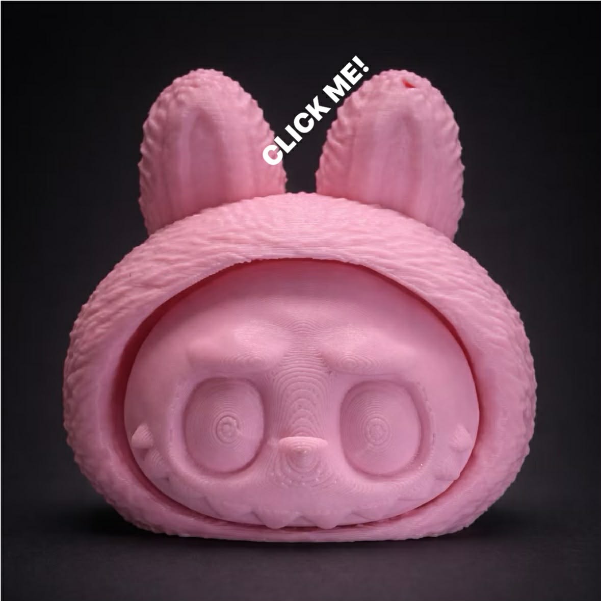 cute clicky labu bu fidget clicker - Free 3D Print Model - MakerWorld