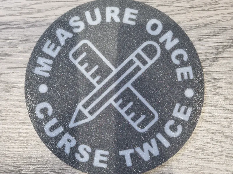 Measure One Curse Twice Novelty Coaster