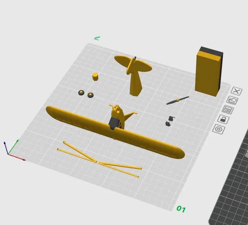 Miniatura 2 do modelo 3D Piper【 J-3 Cub】飞机模型