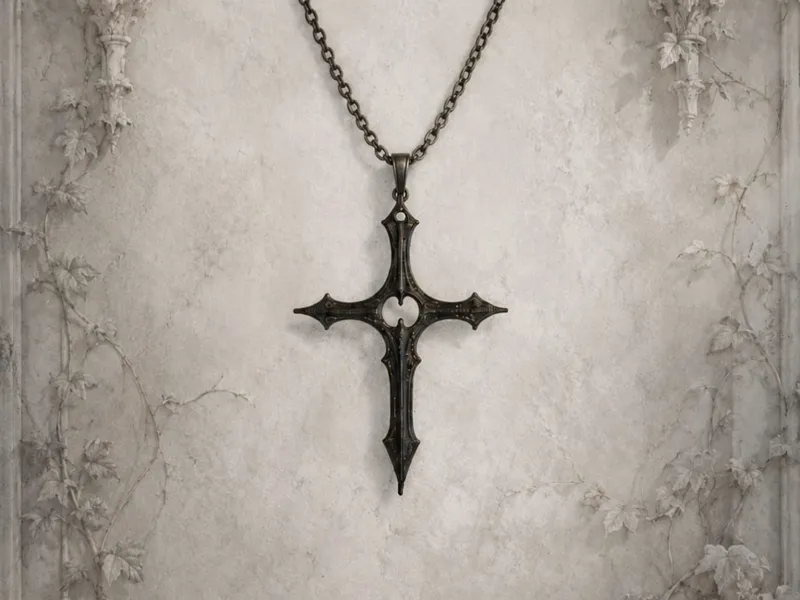 Collana croce gotica 10 Min