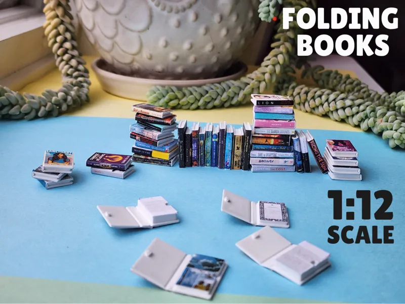 Mini Folding Books - 1:12 Scale