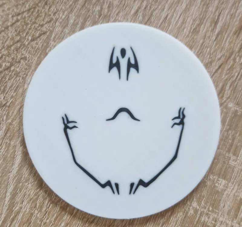 Sukuna face tattoo coaster
