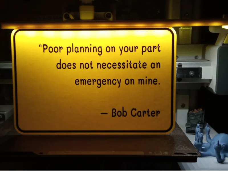 Poor planning