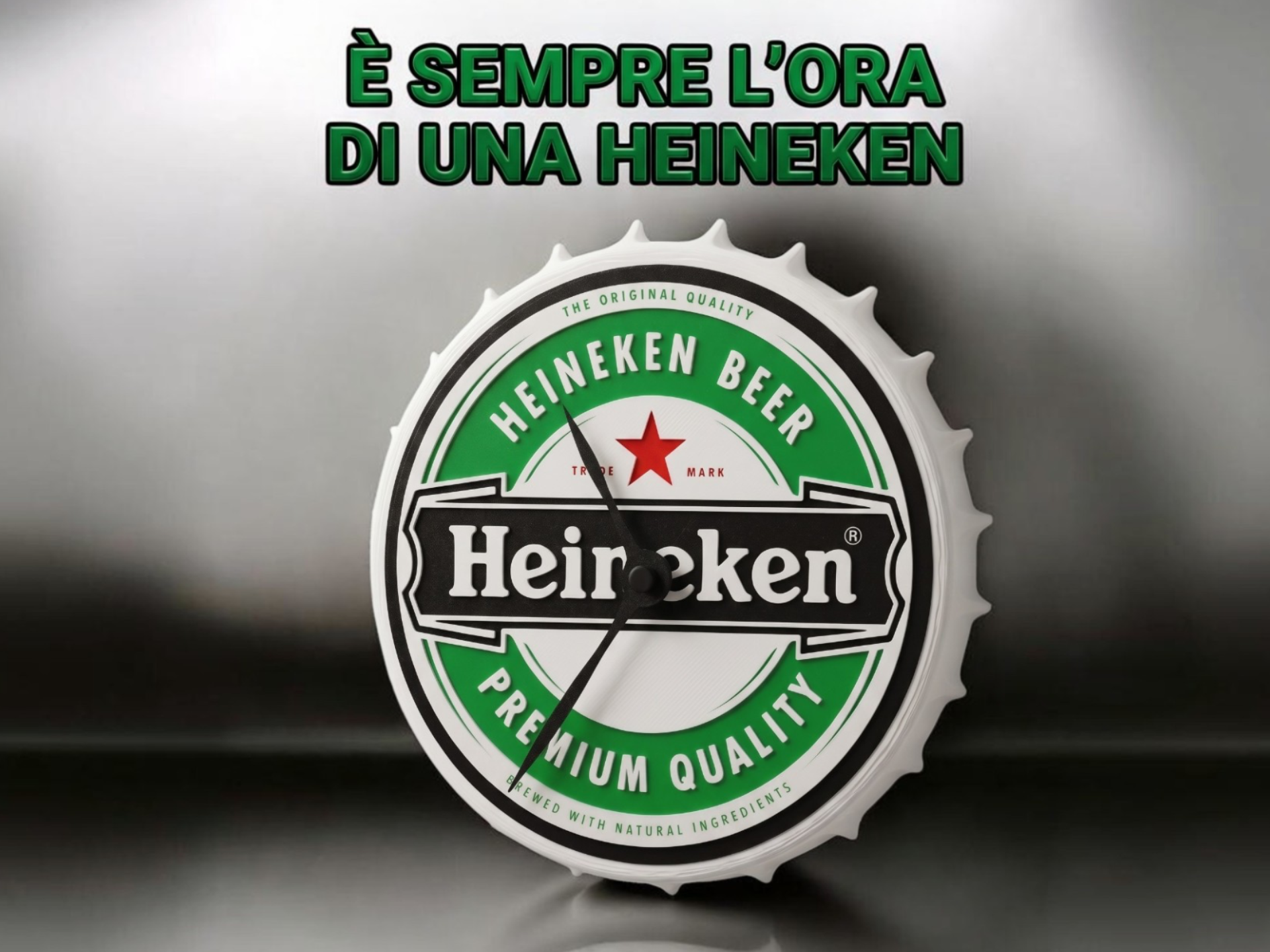Heineken Wall Clock - It's Always Beer Time!