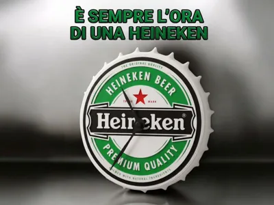 Heineken Wall Clock - It's Always Beer Time!